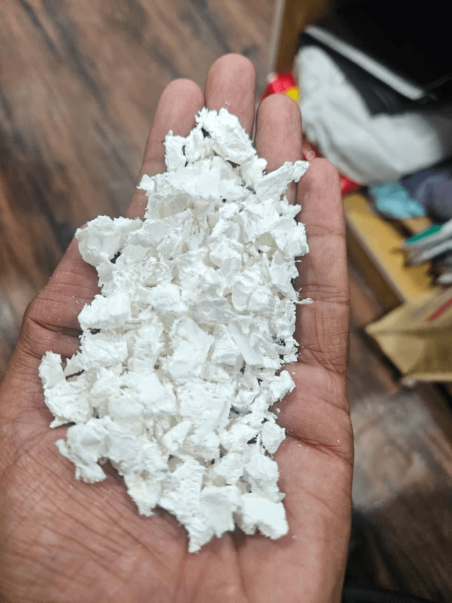 White Foamed PVC / Expanded PVC Scrap Regrind